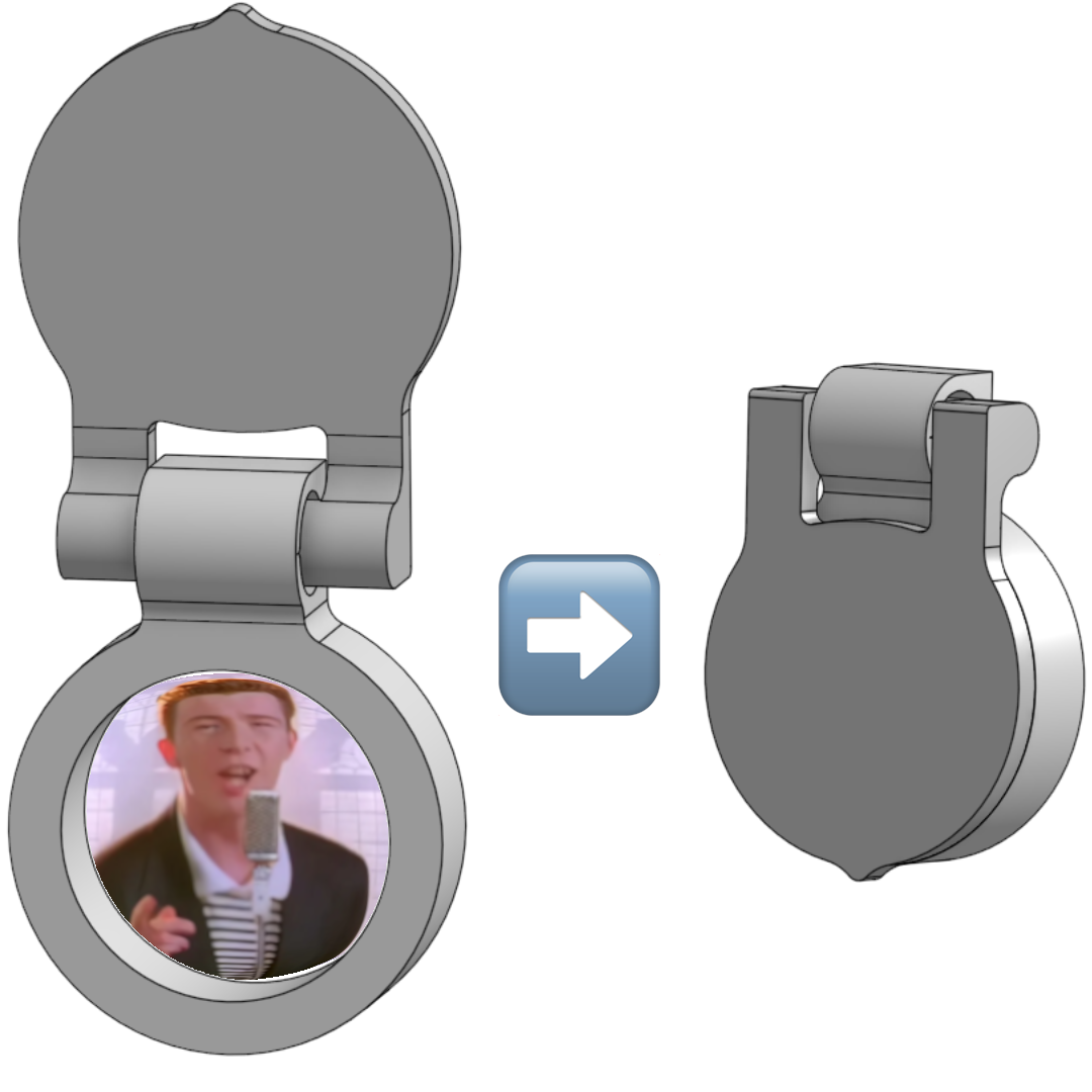 Door peephole privacy cover (door viewer cover).  Multiple sizes + parametric