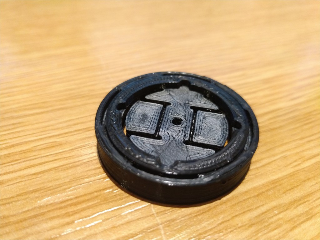 3D Printing Friendly Garmin/Wahoo Quarter Turn Interface — miniatura 2