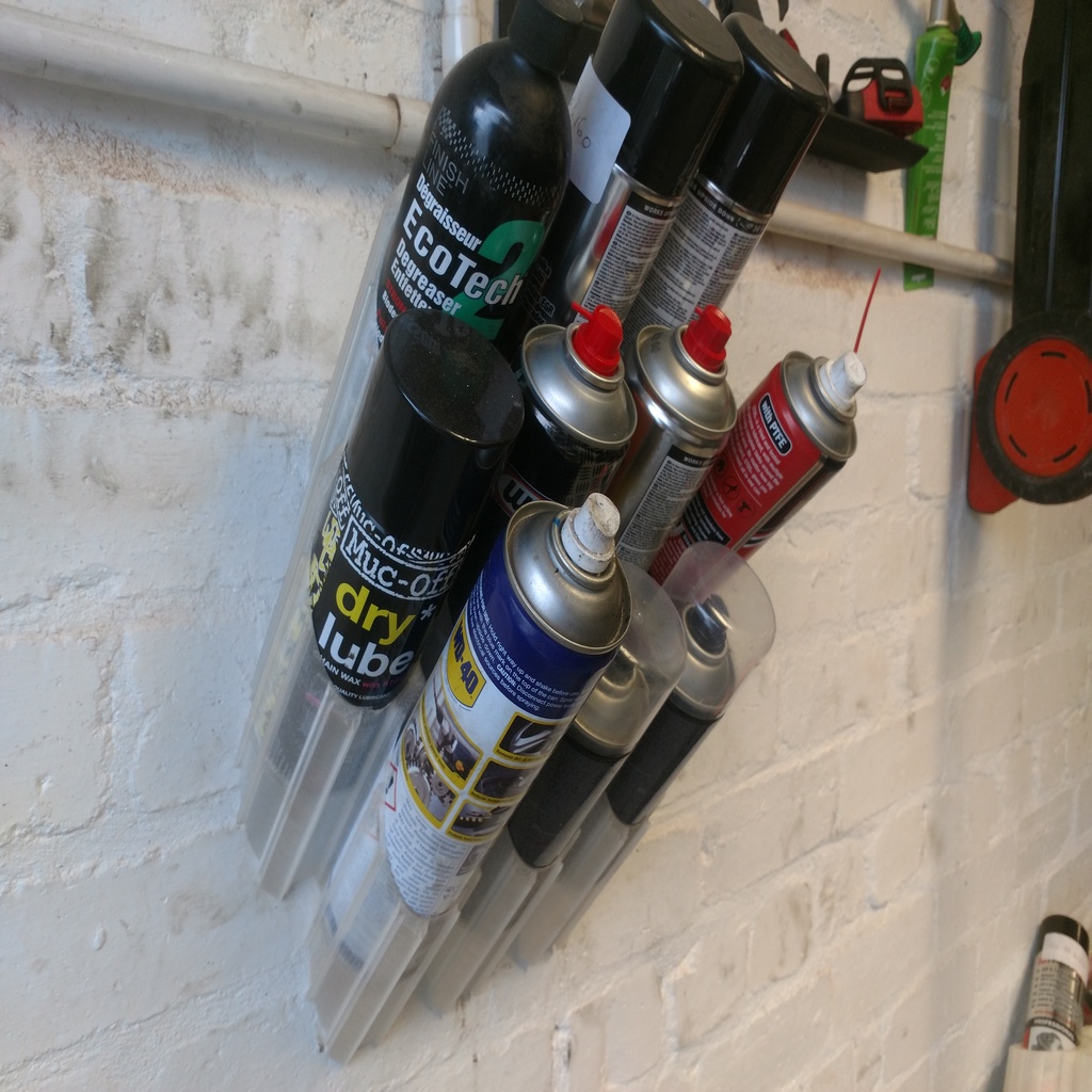 (Spray) Can Holder Wall Mount by Tim Angus Download free STL model