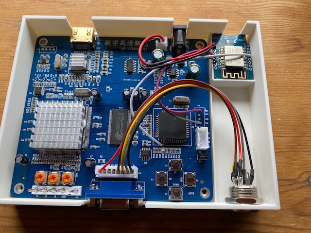 VGA / RGB to HDMI HD-VC9900 Video Converter Board Case with 6pin DIN & Wemos D1 Mini Wifi