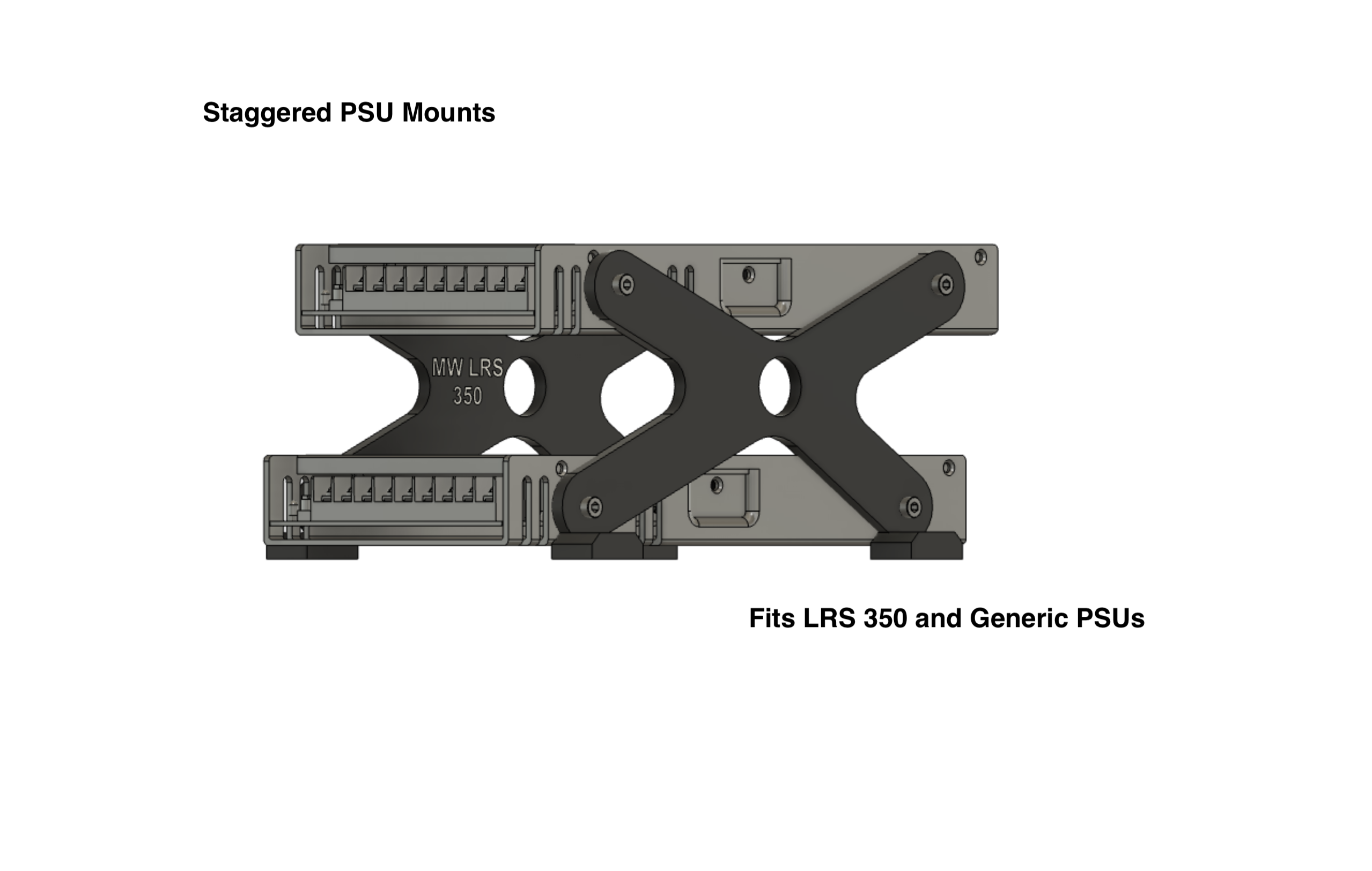 Staggered PSU Mounts