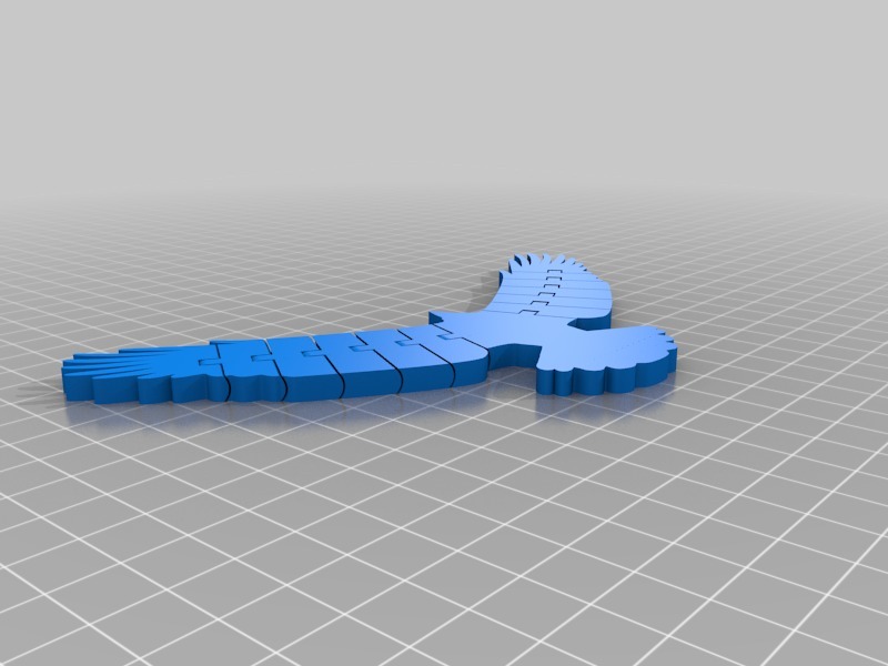 Miniatura 2 do modelo 3D Flexi Articulated Soaring Eagle