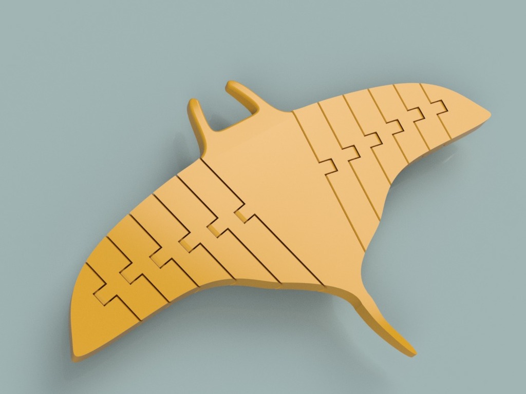 saw Conductivity industry Flexi Articulated Manta Ray by Airwaves Ted | Download free STL model |  Printables.com