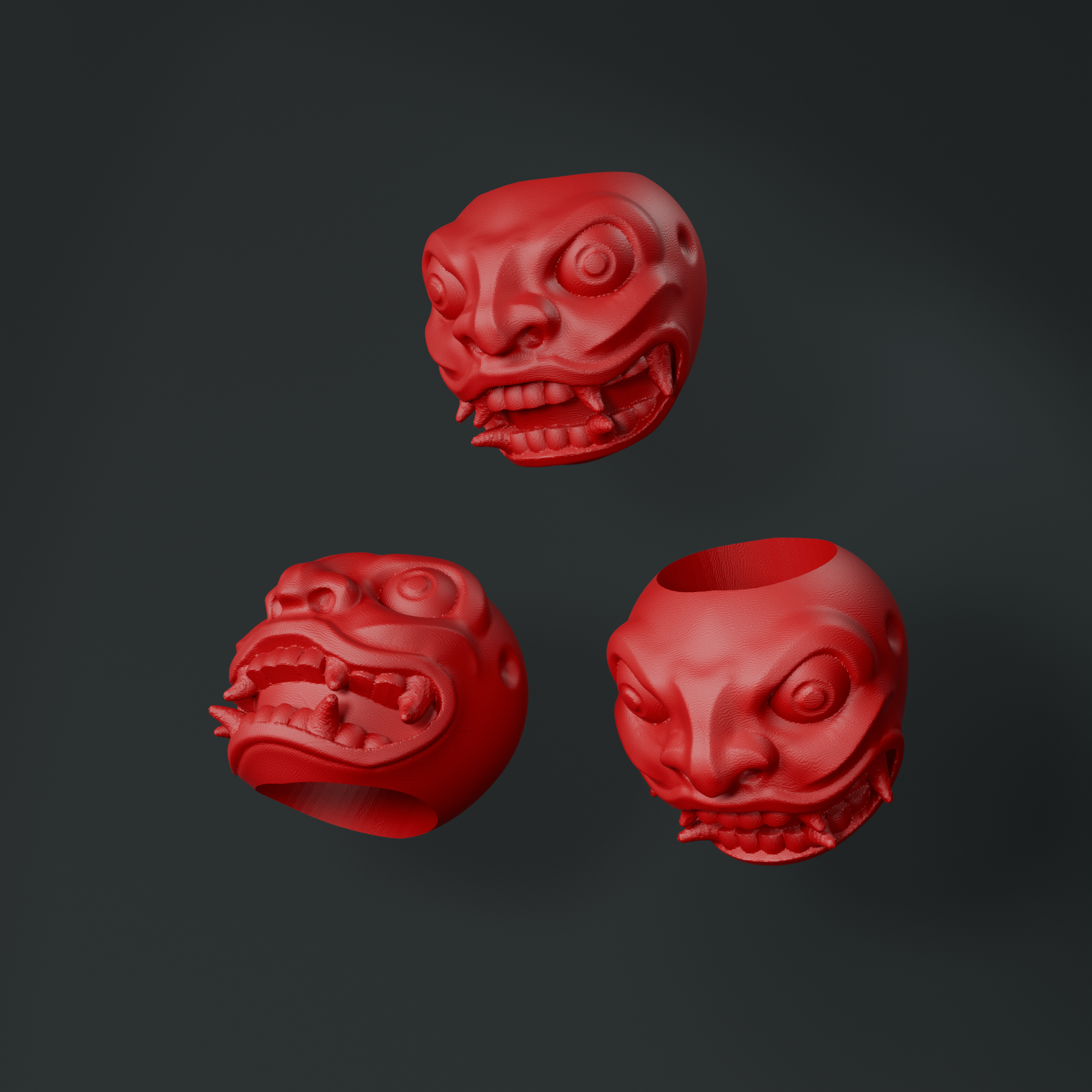 Chinese Dragon Head Beads