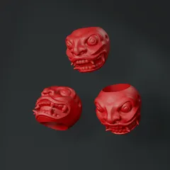 Chinese Dragon Head Beads