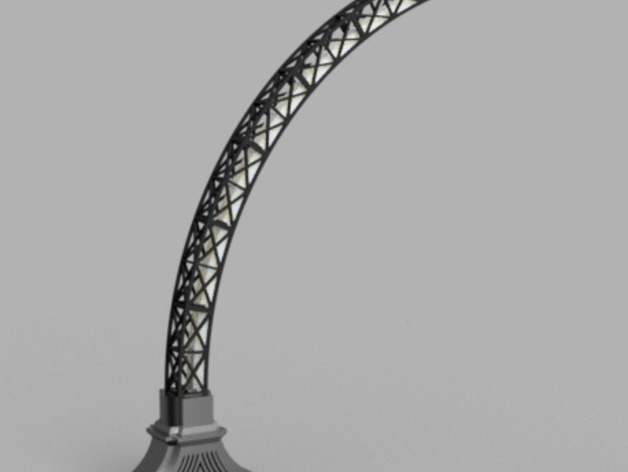 Miniatura 25 do modelo 3D LED bridge lamp (universal segment)