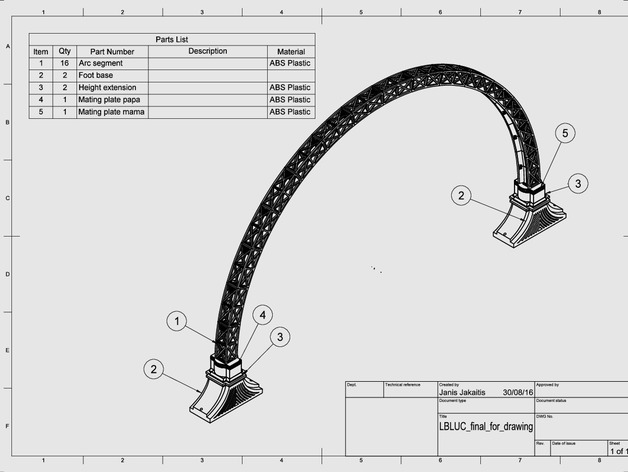 Miniatura 26 do modelo 3D LED bridge lamp (universal segment)