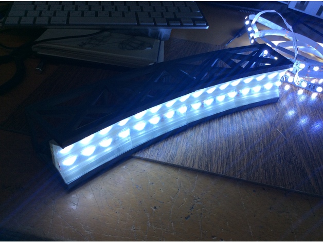 Miniatura 18 do modelo 3D LED bridge lamp (universal segment)