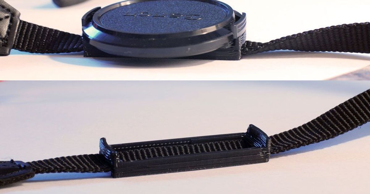 Minimalistic lens cap holder by joo Download free STL model