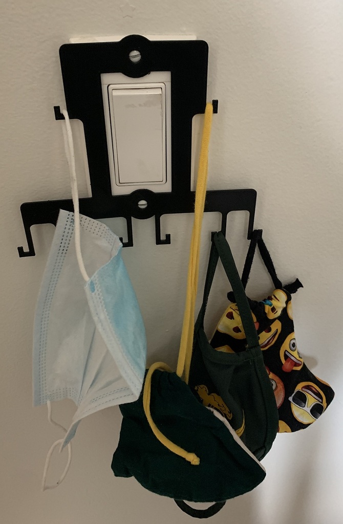 Mask Holder Add-on for Light Switch
