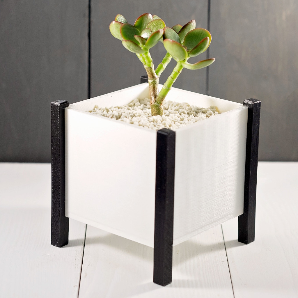 Miniatura 4 do modelo 3D Modern Square Planter Box