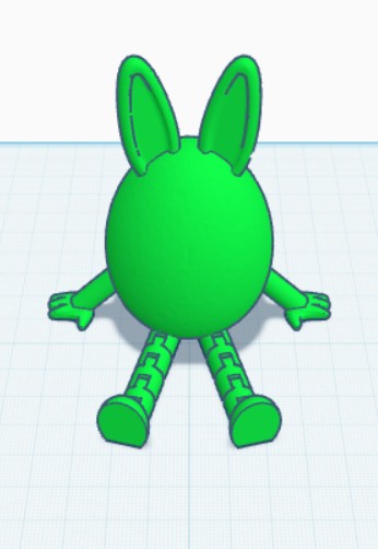 Flexi Easter Egg Bunny (articulated - no supports)