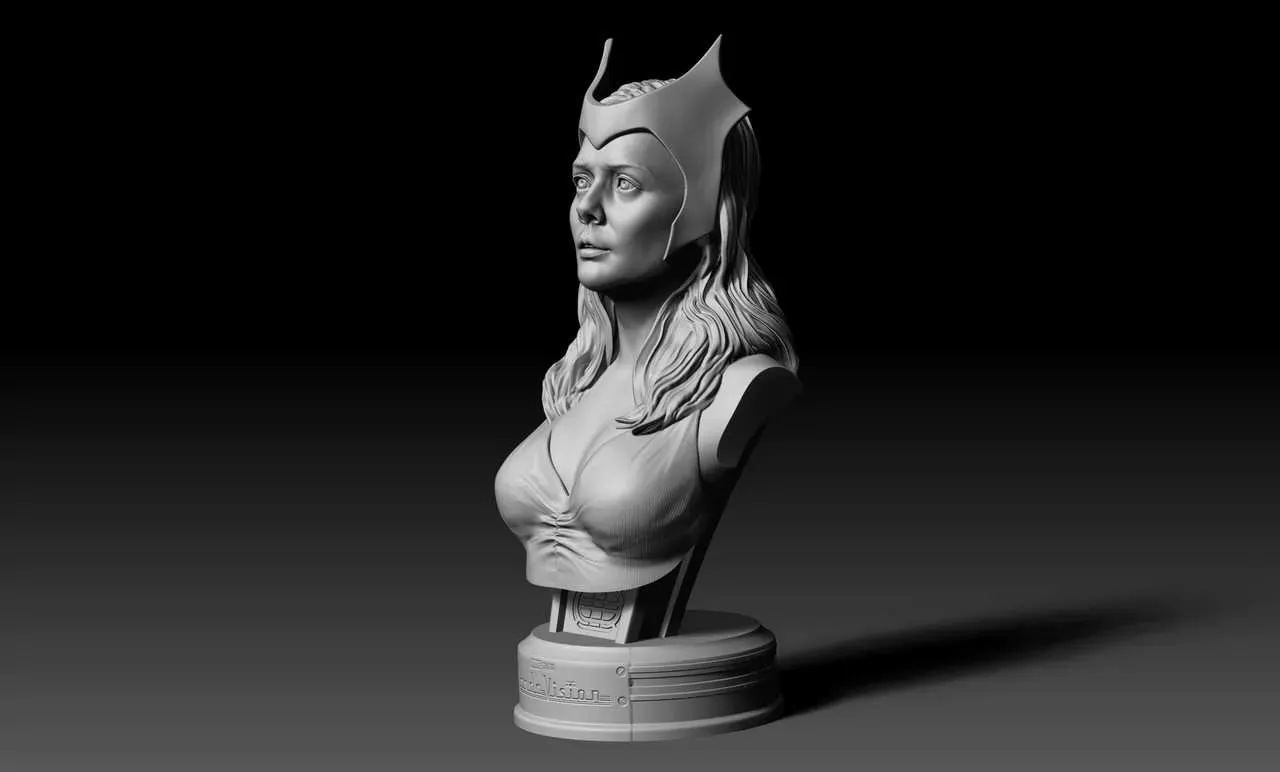 Wanda Scarlet Witch Marvel by ConcreteHead, Download free STL model