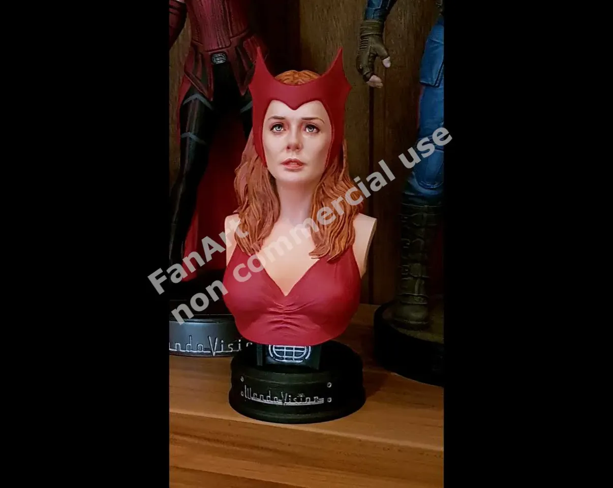 Wanda Scarlet Witch Marvel by ConcreteHead, Download free STL model