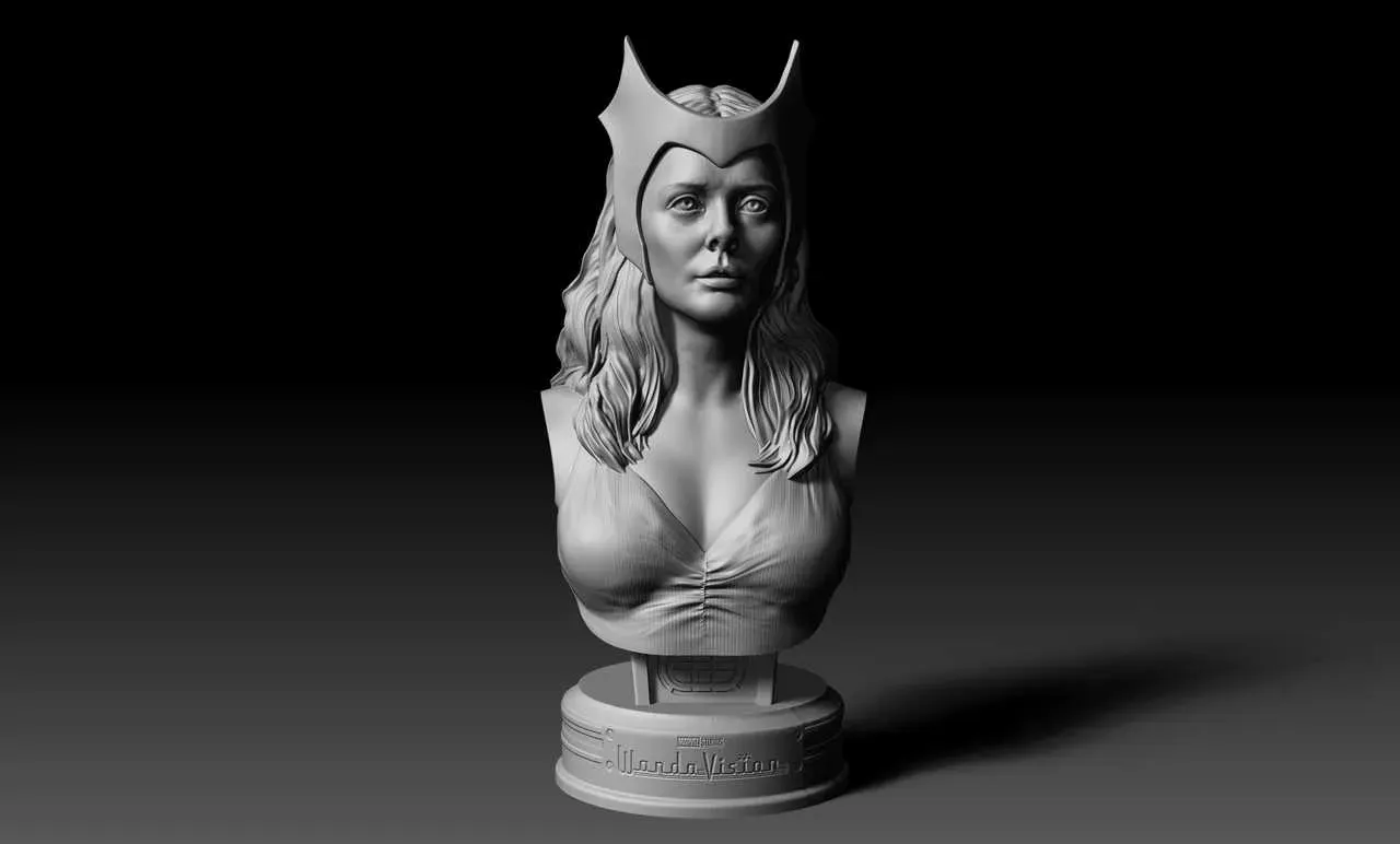 Wanda Scarlet Witch Marvel by ConcreteHead, Download free STL model