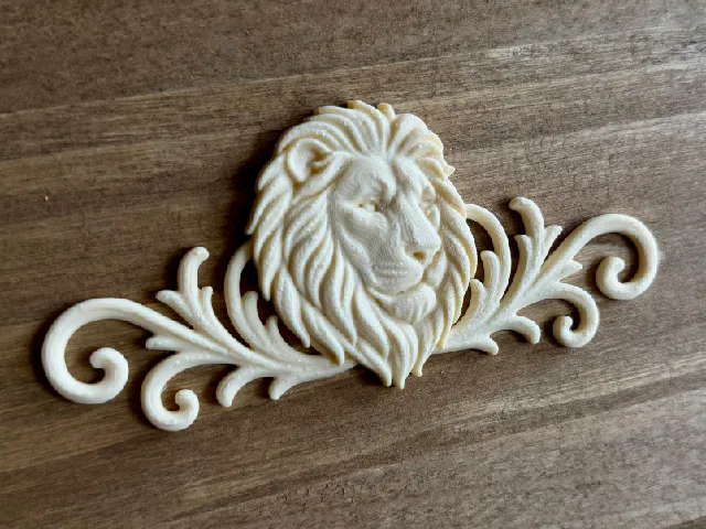 relief set lion animal symbol model