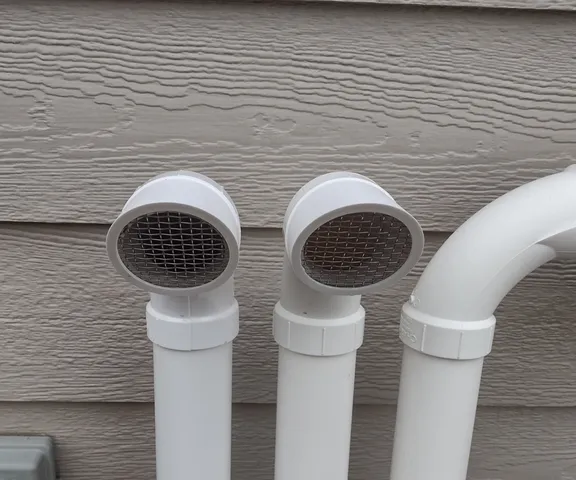 2in PVC vent screened cover