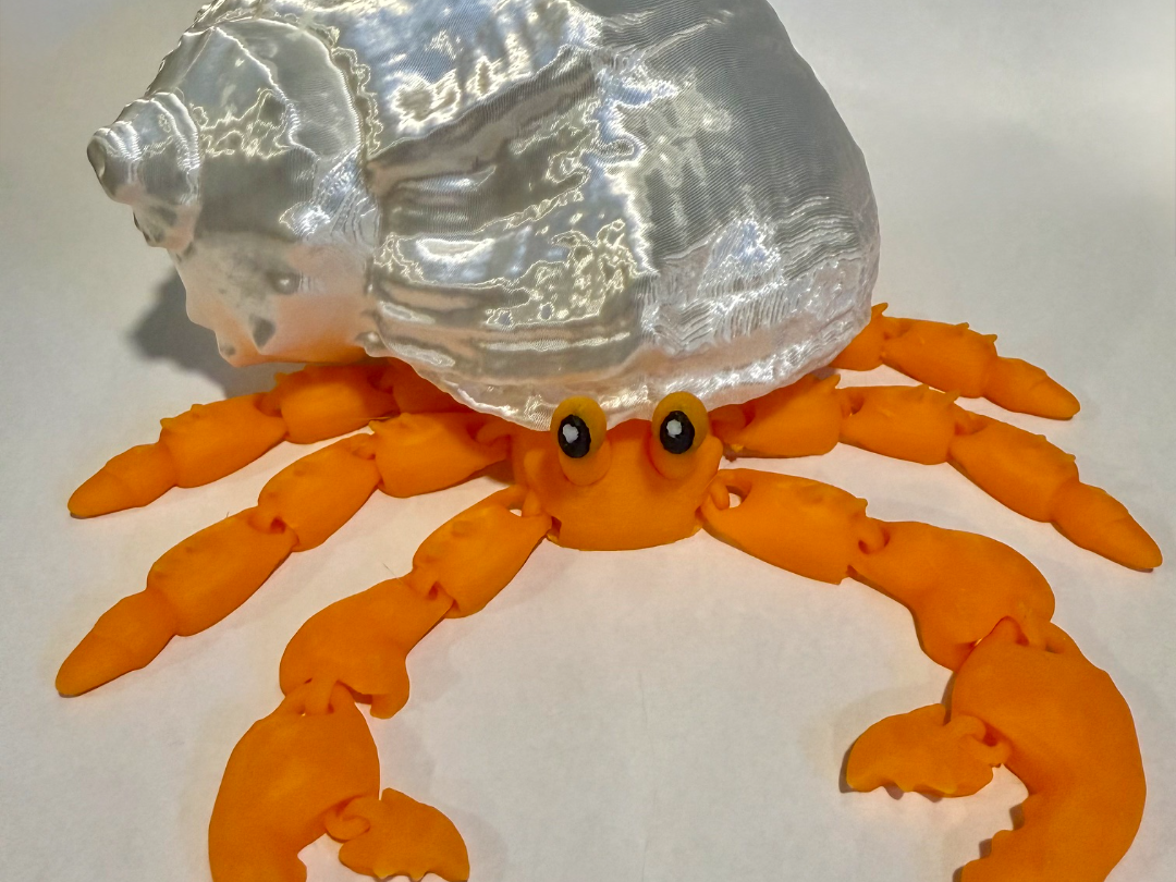 Flexi Hermit Crab with 3 Shell Options w/ magnets