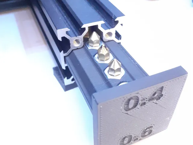 Nozzle Holder Insert/Endcap for 40x40 Aluminium V Slot Extrusion