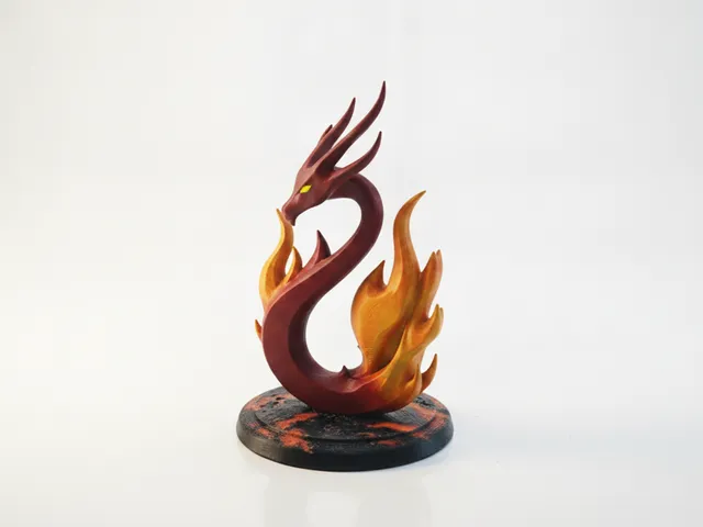 Dragon Sculpture Fantasy Collectible 3D Printable