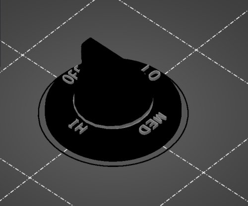 Maytag top burner control knob