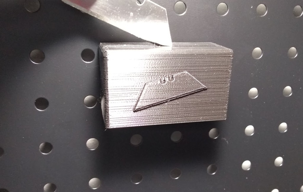 Pegboard Razor Blade / Sharps Disposal Bin by Electrical_Imposter