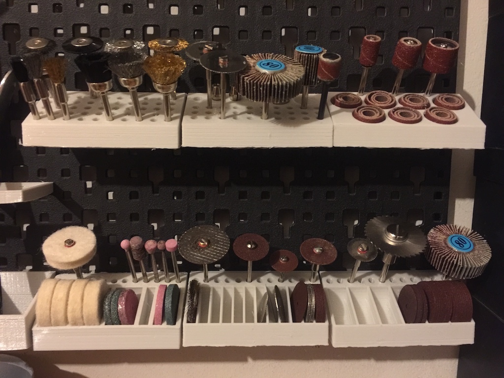 Micro tools holders for Lidl's Powerfix wall organizer