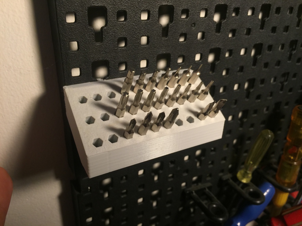 Bits holders for Lidl's Powerfix tool wall organizer