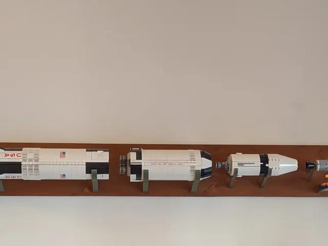 Lego Saturn V Horizontal Wall Mount