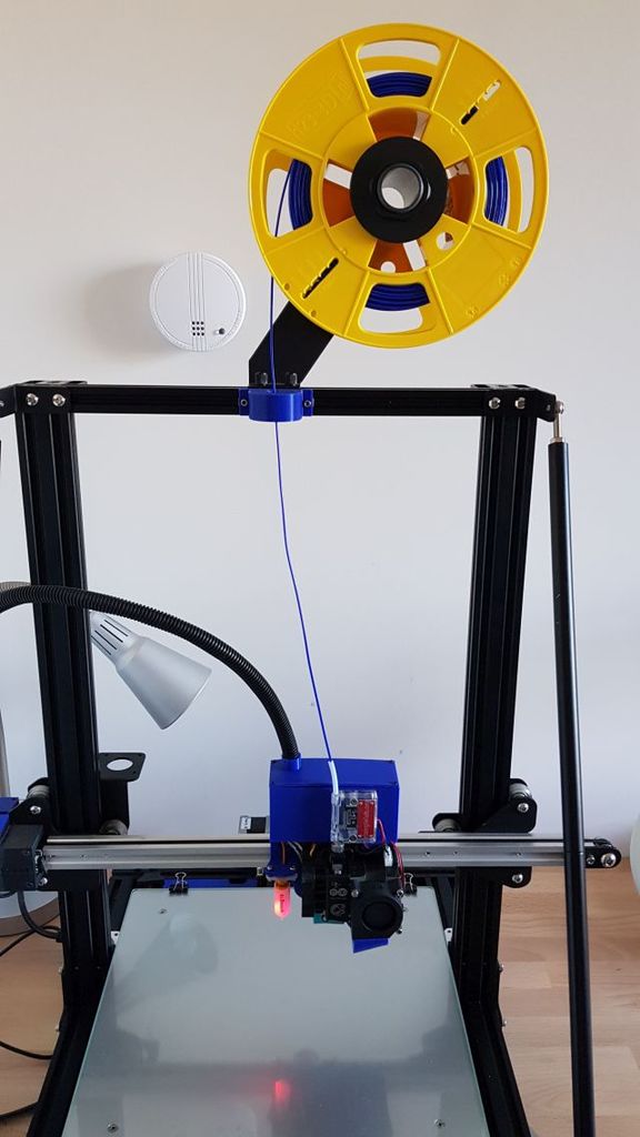 Filament guide for creality printers mount with a direct extruder.