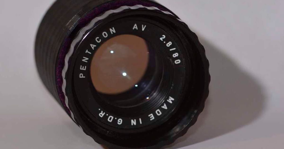 Pentacon 2.8/80 Projection lens to Nikon F-mount adapter by