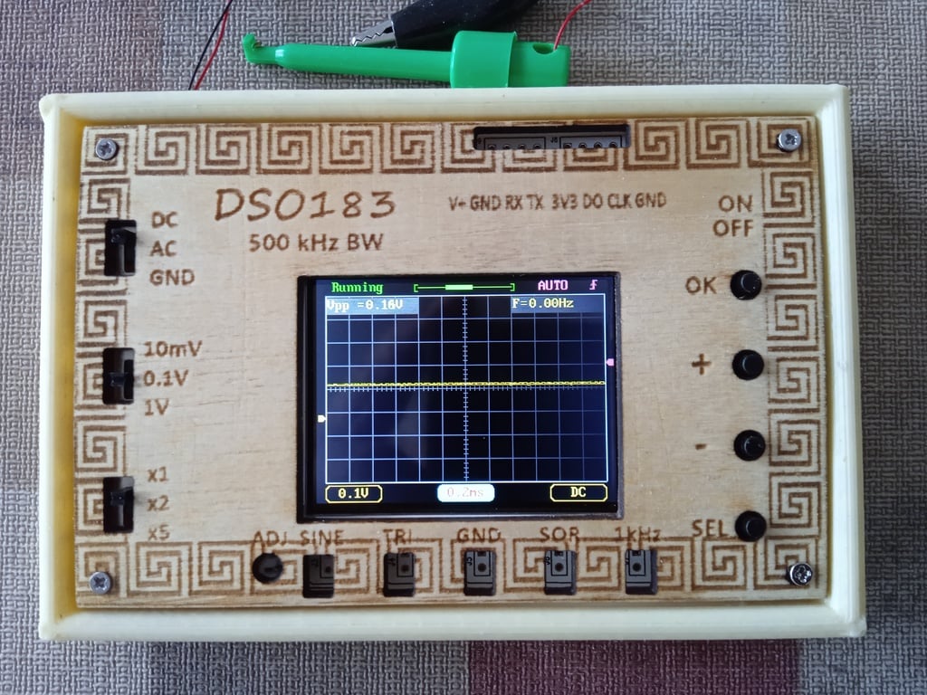 DSO183 enclosure, portable with battery and charger.