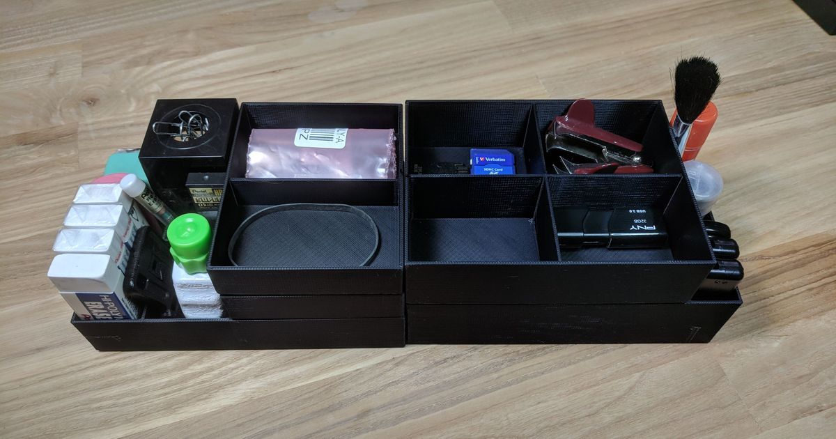 Office Desk Drawer Organizer by 3D Printer Dude | Download free STL ...