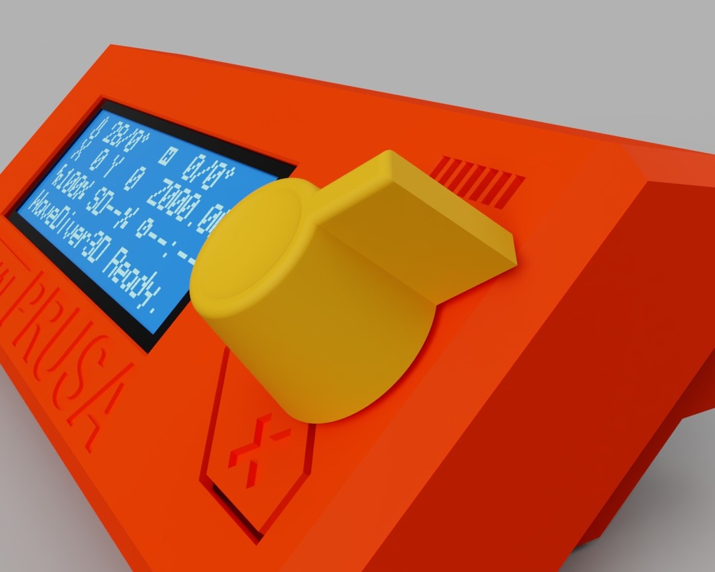 Prusa i3 MK2/3-style tall LCD knob