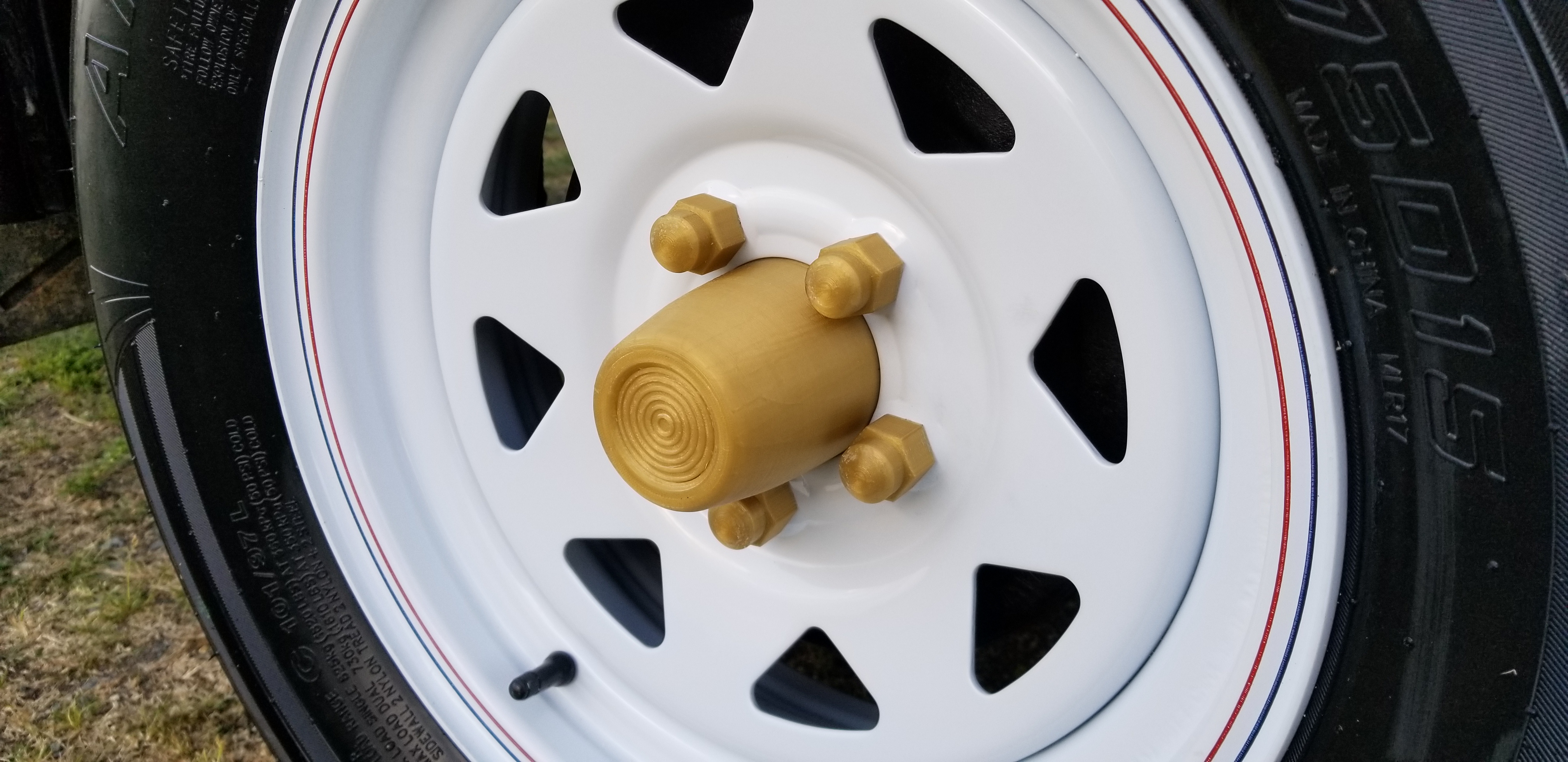 Trailer Wheel axle cap