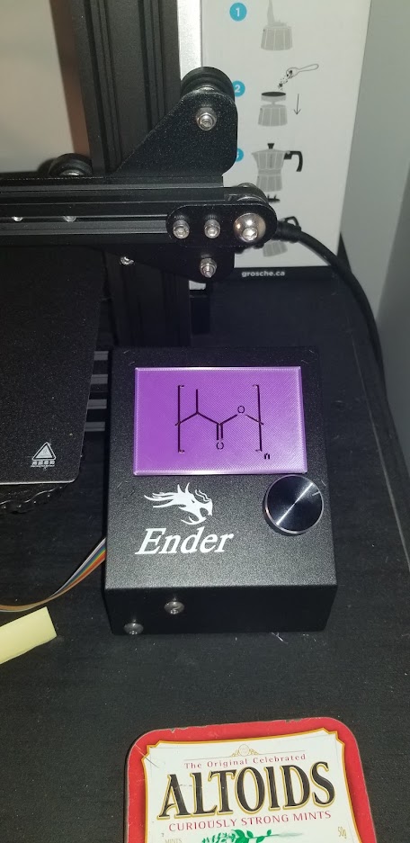 Ender 3 LCD cover PLA molecule