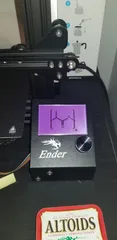 Ender 3 LCD cover PLA molecule