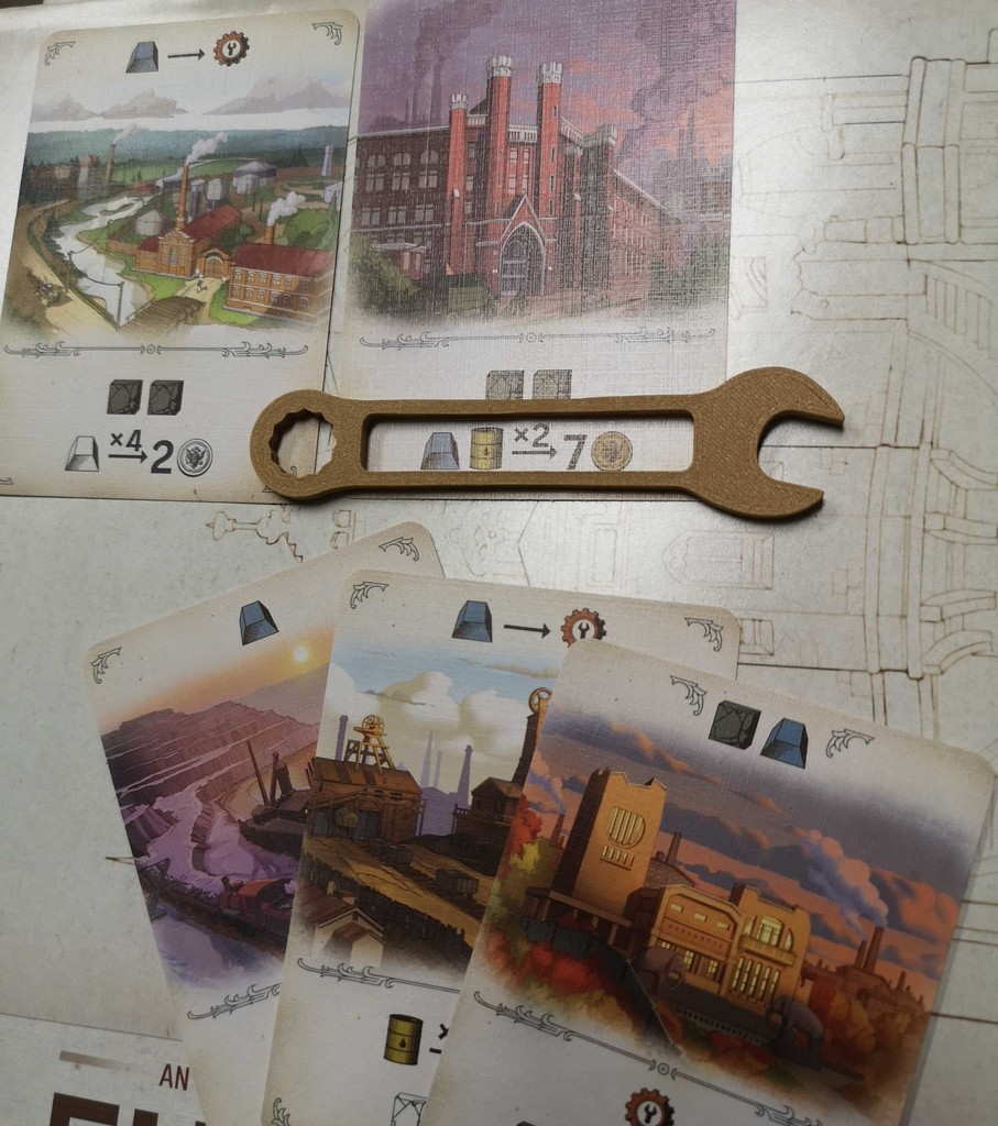 Furnace board game insert production phase tracker token by gexgecko