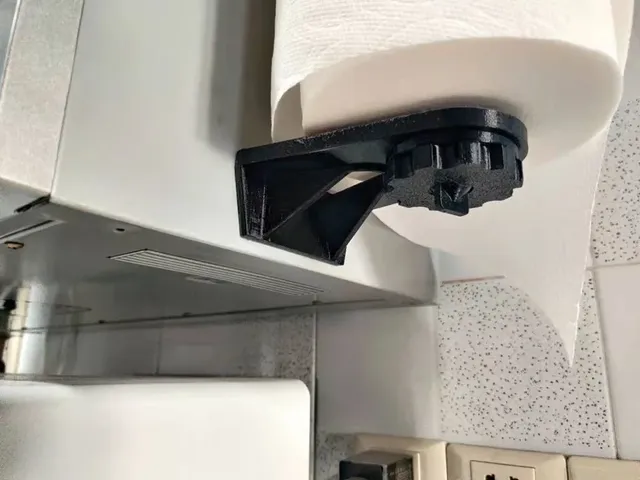 Tension-Adjustable Paper Towel Holder (No screws, 3M VHB tape version)