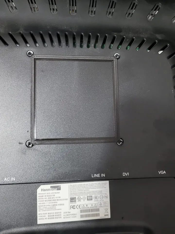 Vesa 100x100 monitor mount by Forny, Download free STL model