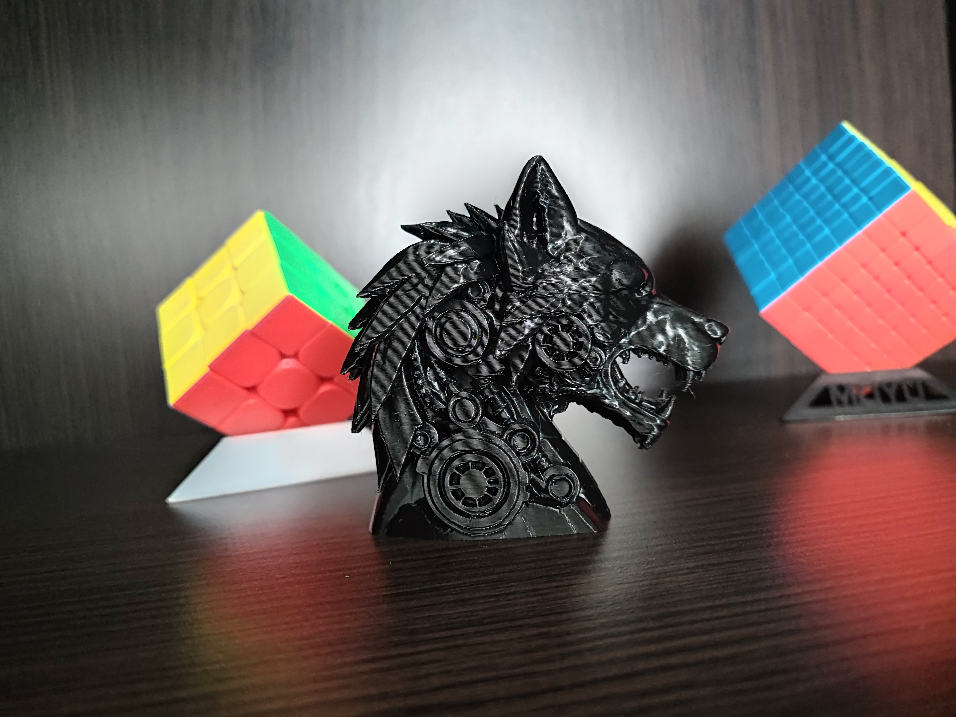 Mecha wolf head