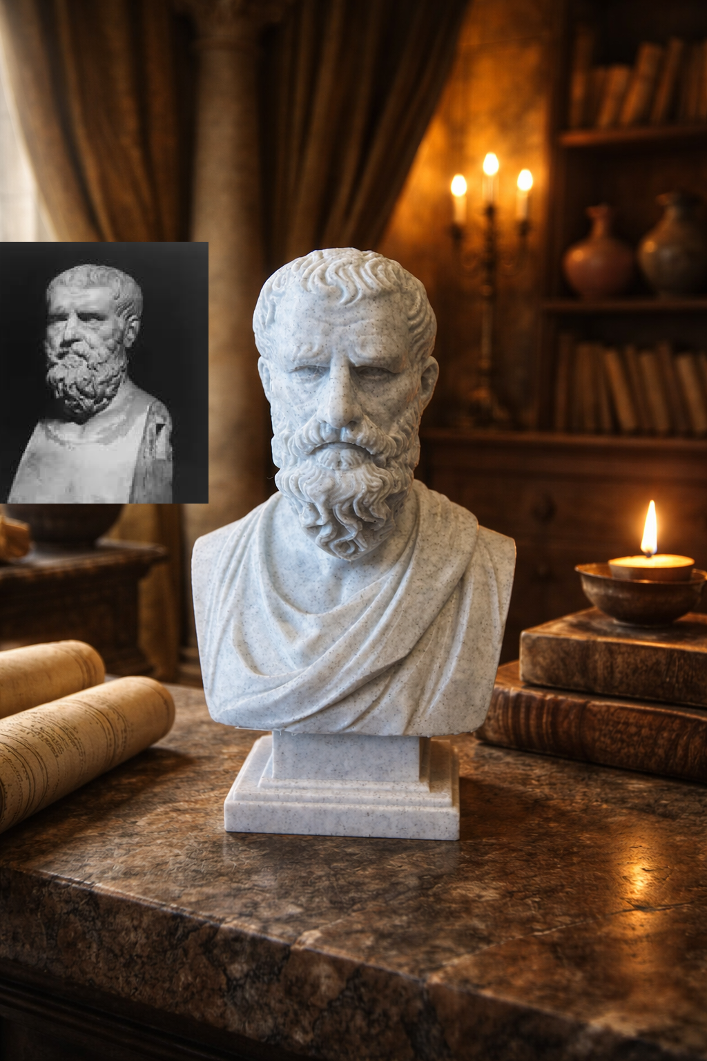 Heraclitus of Ephesus (Héraclite d'Éphèse)  - bust