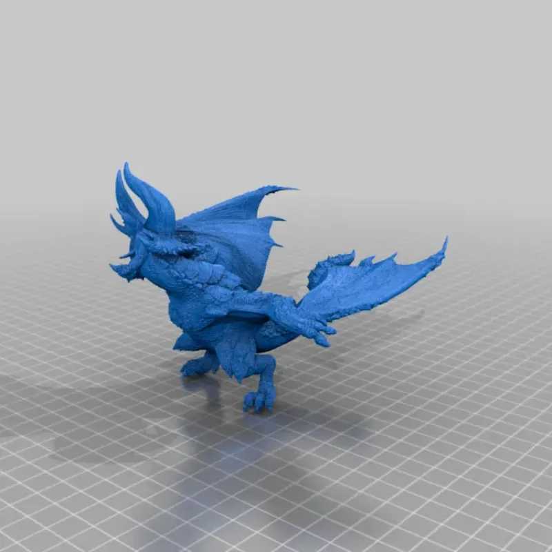 Figurines of griffins and dragons - Mhw Diablos, STKG_0103. 3D stl