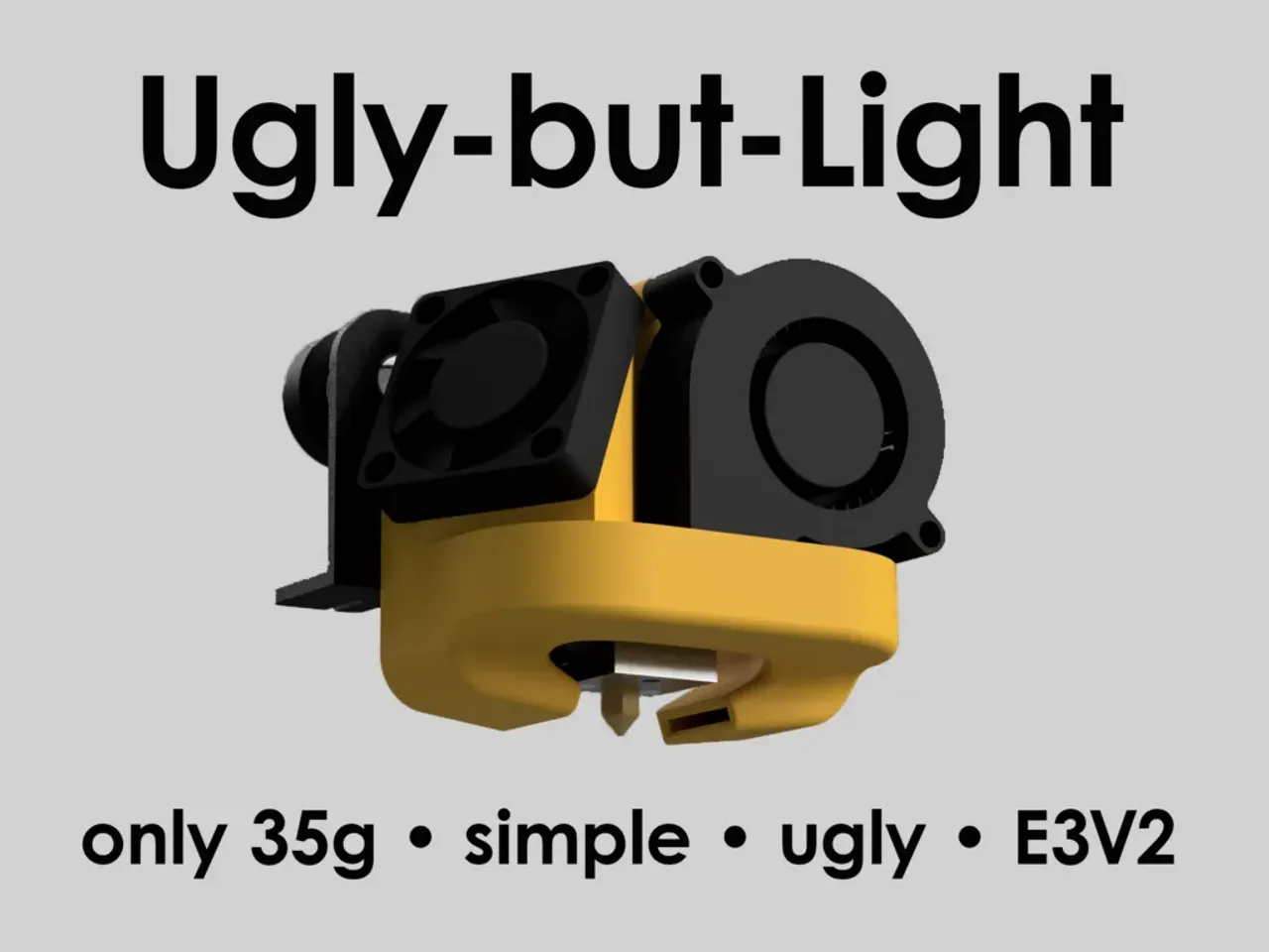Ugly-but-Light • Fan Duct for Ender V2 por Alessi_io | Descargar modelo STL gratuito | Printables.com