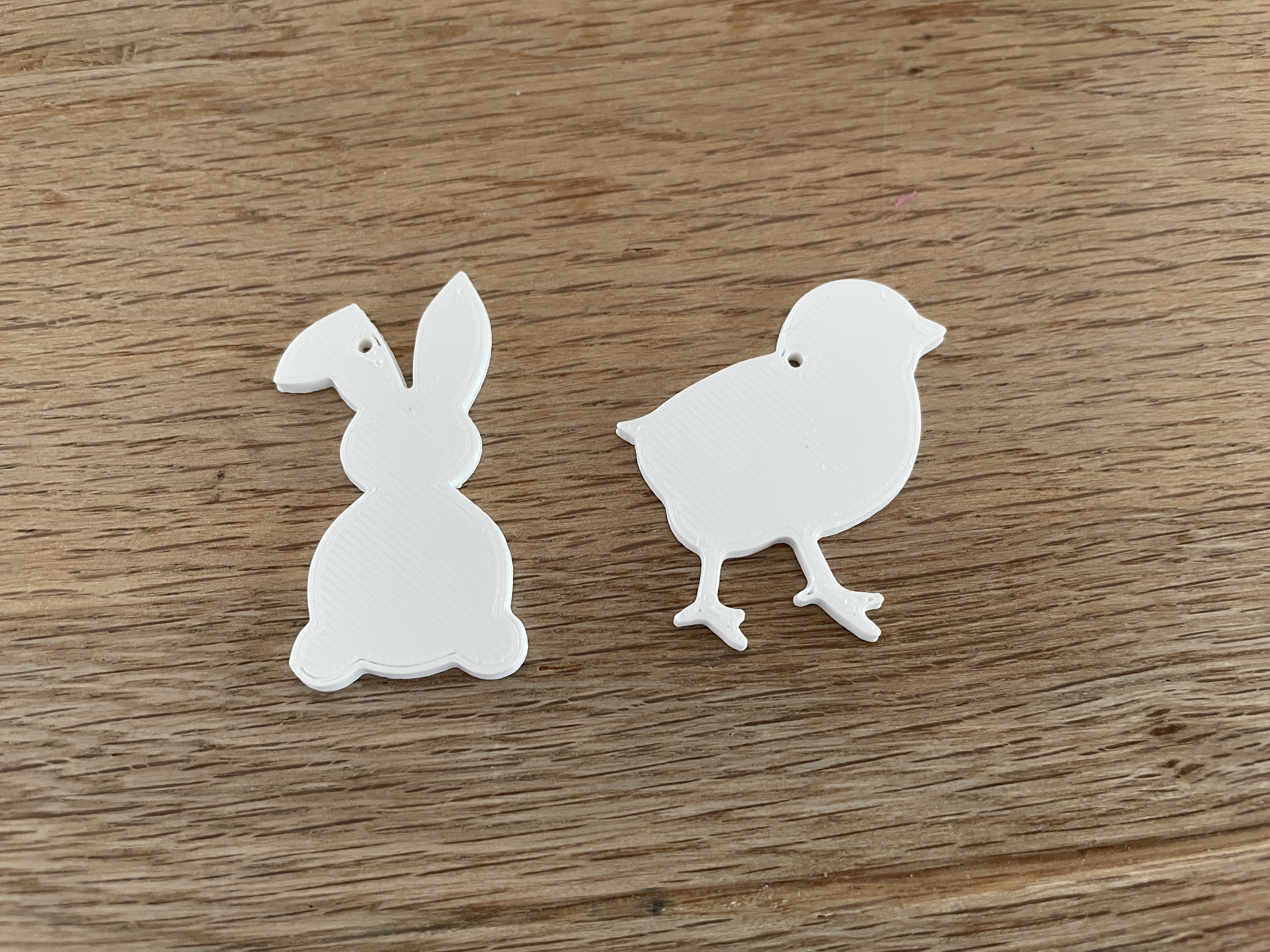 Osterhase und Küken, Osterdekoration, Easter Bunny an Chick