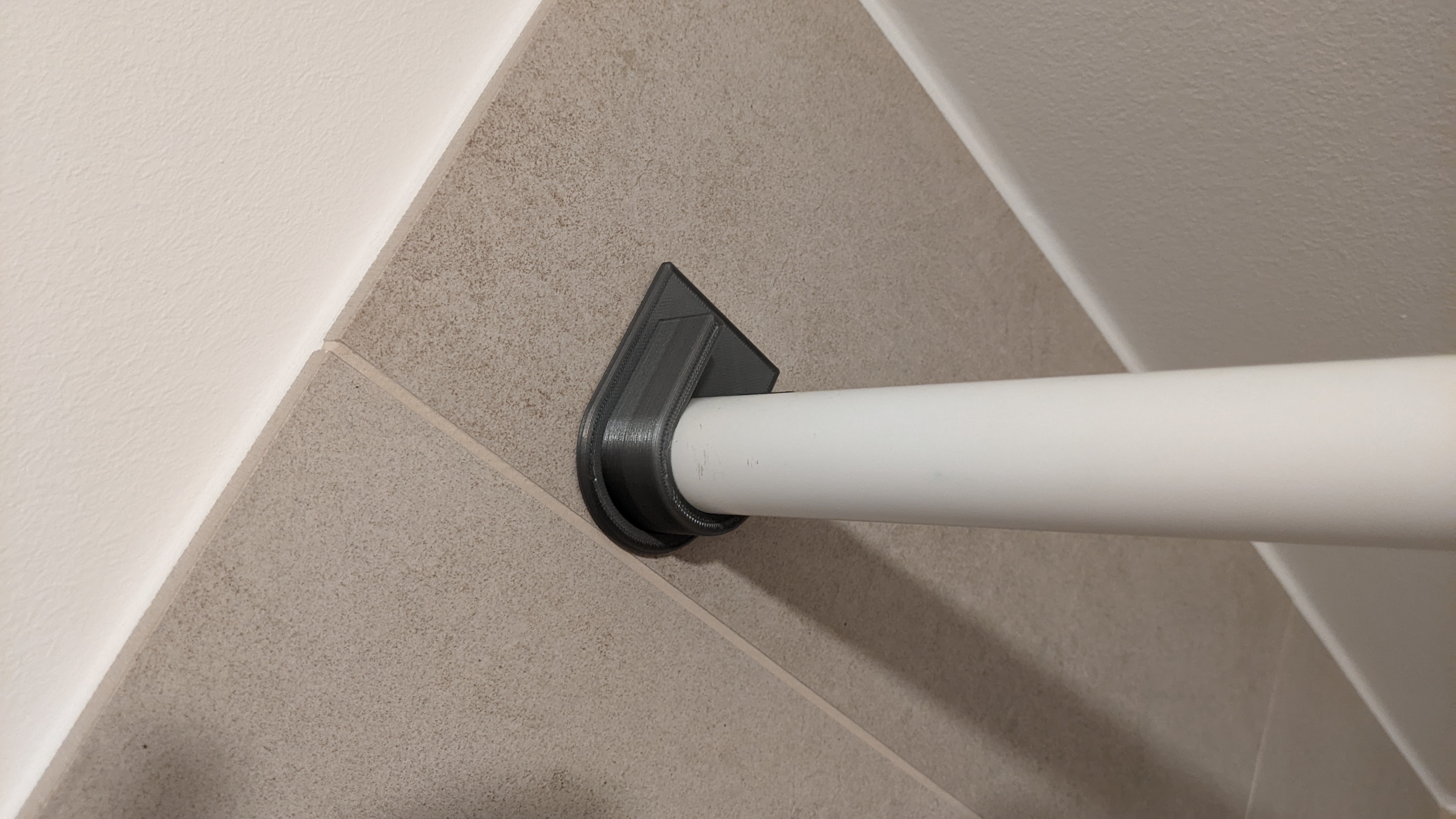 Wall holder for 28mm shower curtain rod by fly3rman | Download free STL ...