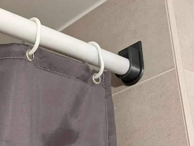 Wall holder for 28mm shower curtain rod