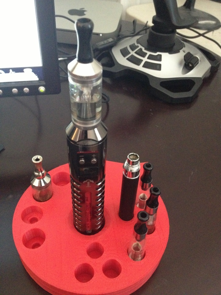 E-Cigarette parts holder. Fits Tesla, E-GO, Vivi Nova, Clearomizer