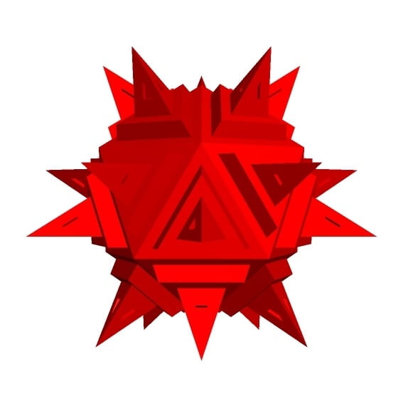 SCULPTED STELLATED ICOSAHEDRON 1