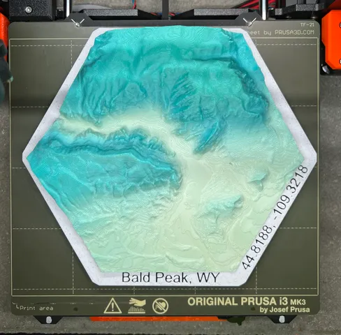 Bald Peak, WY Terrain Model